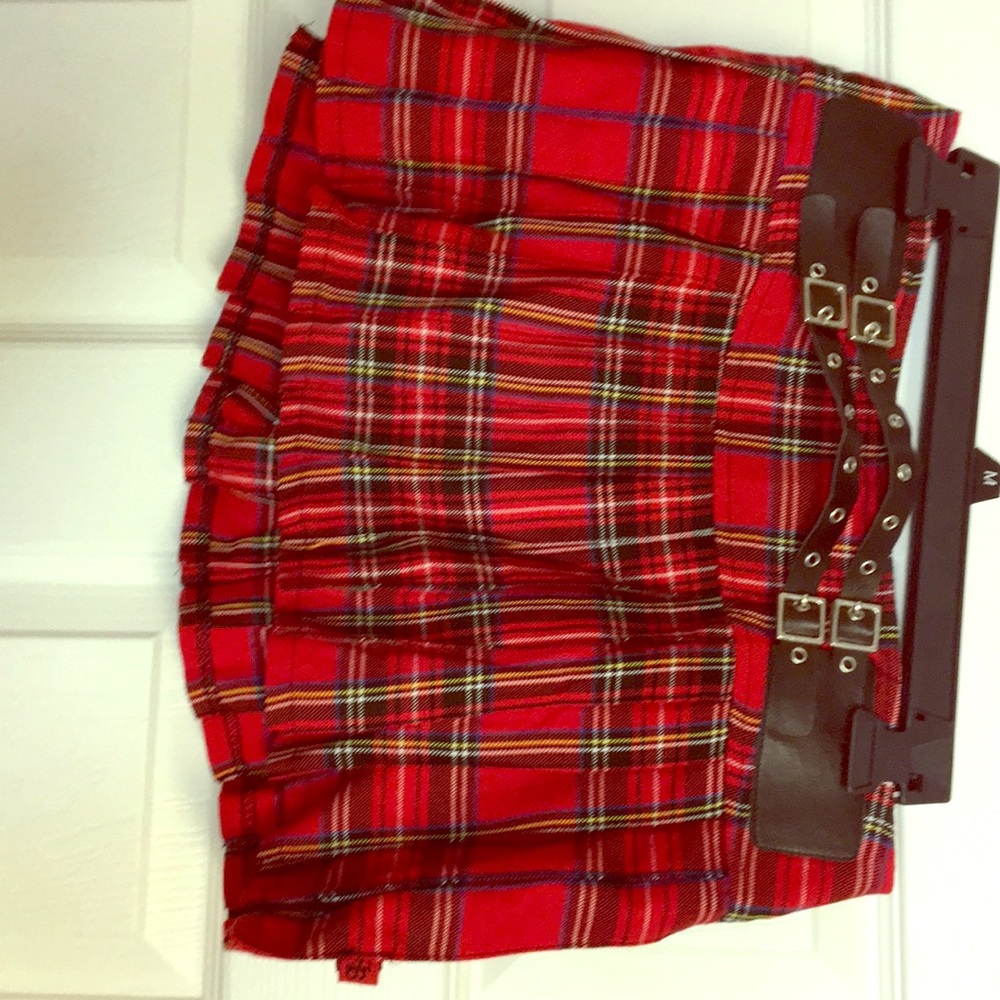 Plaid mini skirt size small.